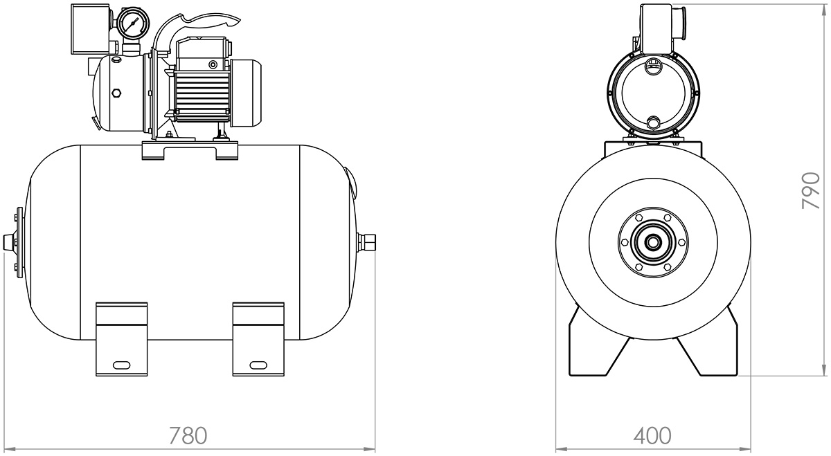 Groupe de surpression 80 L 1.1 KW - qualité professionnelle - Champion  Direct