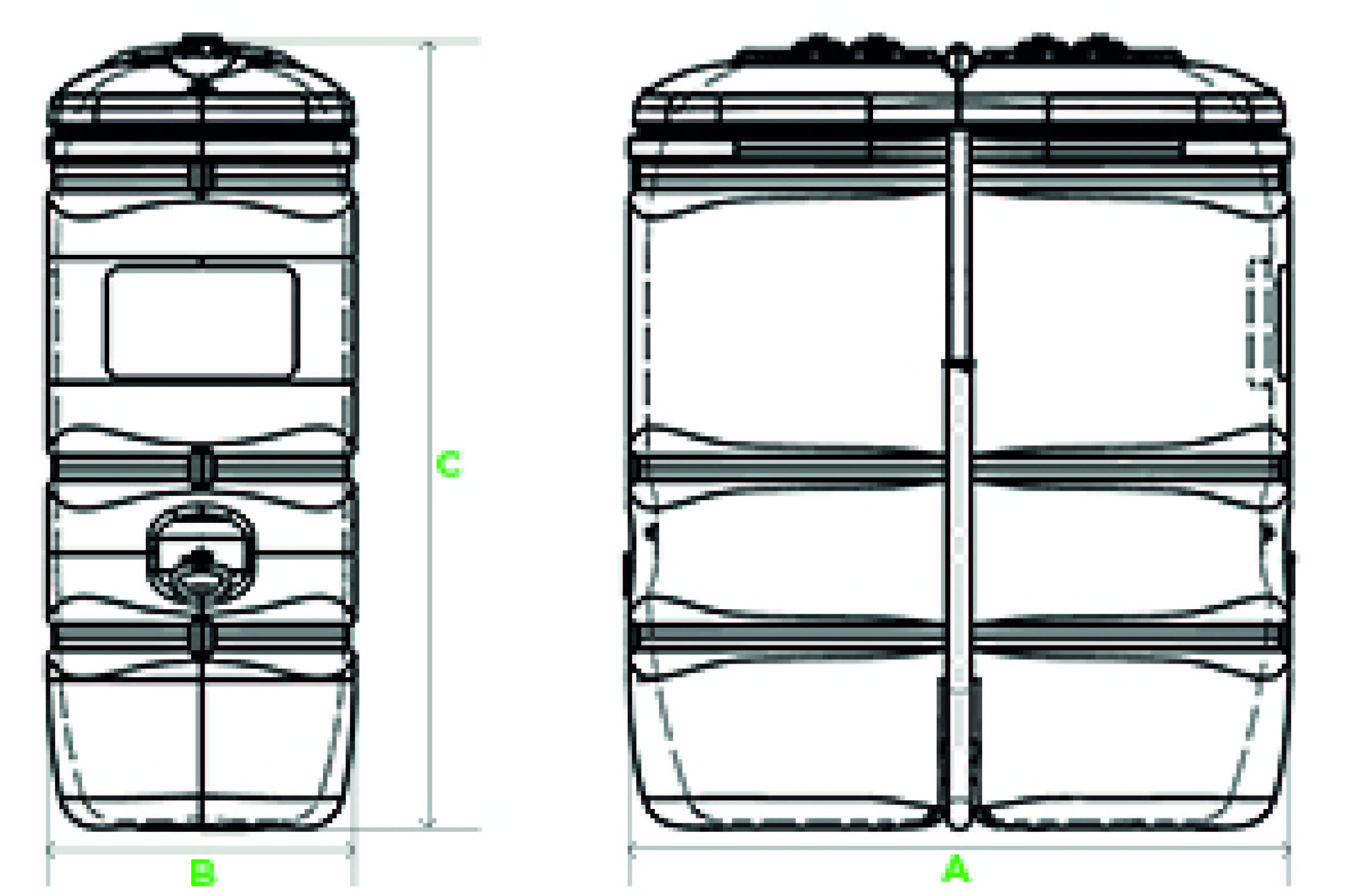 Cuve Stockage Fuel Pehd 750l Pre-equipee