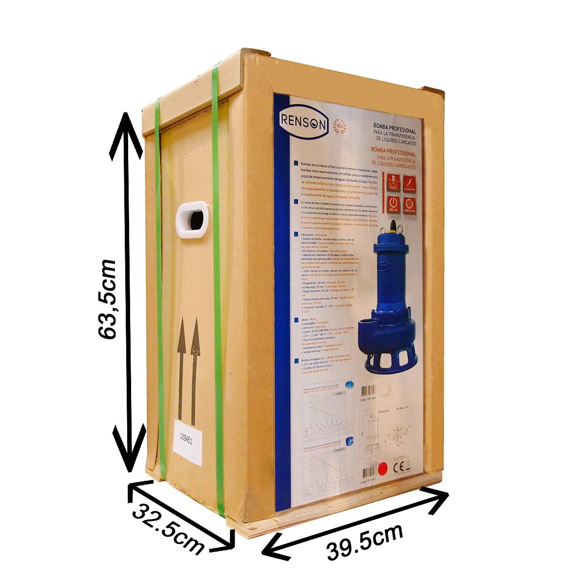 Pompe de relevage 2,2KW Triph Eaux chargées Roue vortex + Kit accessoires