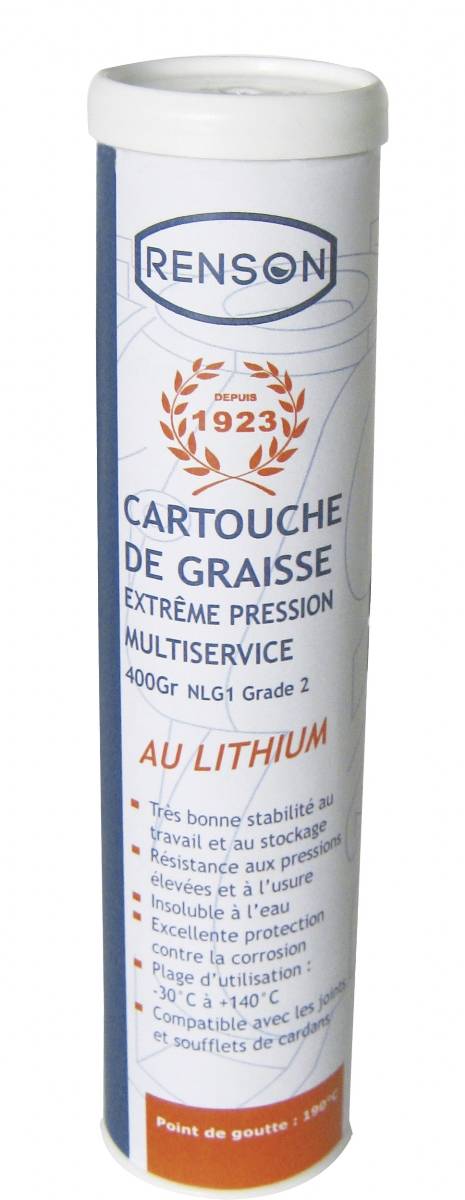 Cartouche de graisse 400g extreme pression grade 2