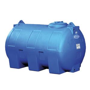 CUVE STOCKAGE HORIZONTALE BLEU EN PE 300L