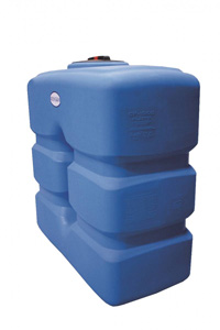 CUVE STOCKAGE VERTICALE BLEUE EN PE POUR ESPACE REDUIT 1000L