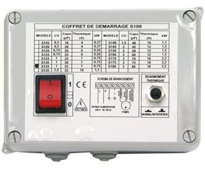 COFFRET DE DEMARRAGE POUR POMPE FORAGE MONO 10,5A