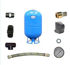 KIT RESERVOIR VERTICAL 100L POUR POMPE DE SURFACE