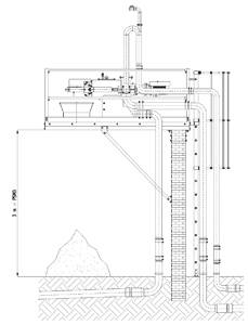 PLATEFORME POUR SEPARATEUR EQUIPEE AVEC ECHELLE 3M