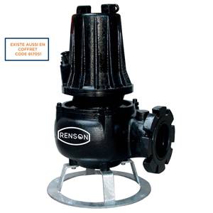 POMPE RELEVAGE TRI FONTE ROUE  MONOCANALE 4KW DN65 SUR SOCLE