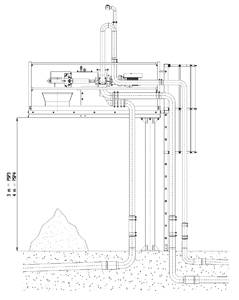 PLATEFORME POUR SEPARATEUR SUR PILONES AVEC ECHELLE 3M