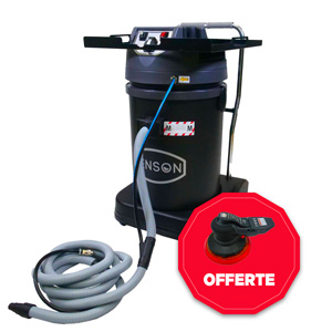 CENTRALE D'ASPIRATION EQUIPEE 77L - PONCEUSE ORBITALE 150mm
