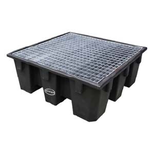 BAC DE RETENTION 4 FÛTS - 450L AVEC CAILLEBOTIS GALVA
