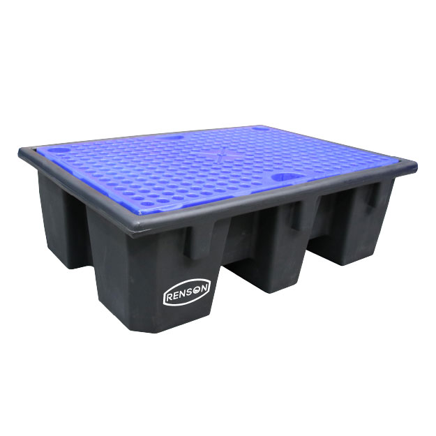 BAC DE RETENTION 1 FÛT - 240L  AVEC CAILLEBOTIS PLASTIQUE