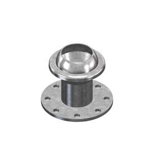 BRIDE PN10 + RACCORD MALE  DN 100x100 EN ACIER GALVANISE