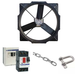 KIT VENTILATEUR VERTICAL 0,51 KW - 1,4 METRE