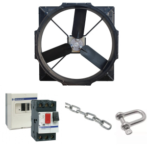 KIT VENTILATEUR VERTICAL 0,51KW 1,4 METRE - SANS GRILLE