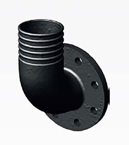 COUDE CANNELE POUR TUYAU SOUPLE DN100 PN16