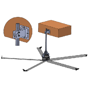 SET DE FIXATION POUR BRASSEUR SUR CHARPENTE BOIS
