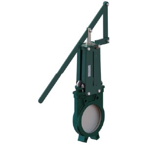 VANNE GUILLOTINE FONTE DN80 À LEVIER/ÉTANCHÉITÉ NIITRILE
