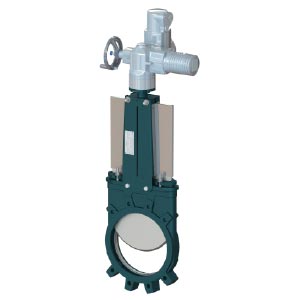 VANNE GUILLOTINE FONTE DN300 NITRILE PN10 ELEC.TRI. AUMA