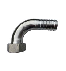 RACCORD COUDE 90° ROND/CANNELE INOX D100MM