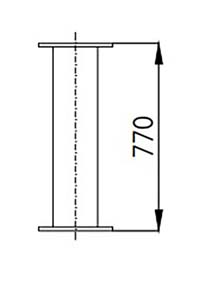 COLONNE GALVANISEE MALAXEUR SUR POTENCE 80