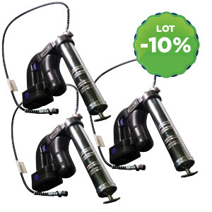 LOT DE 3 POMPES A GRAISSE  ELECTRIQUE 18V AC 2 BATTERIES