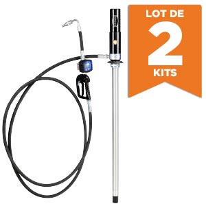 LOT DE 2 KIT FIXE - HUILE 3:1 POUR FÛT 200L AVEC FLEXIBLE 4M