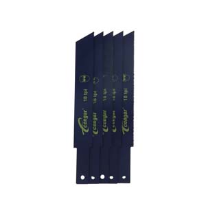 JEU DE 5 LAMES BLEUES 152x19MM  - 18 TPI BI-METAL