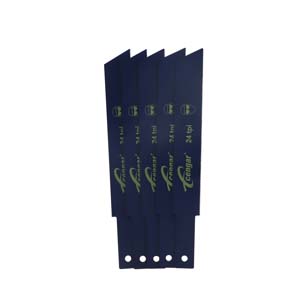 JEU DE 5 LAMES BLEUES 152x19MM - 24 TPI BI-METAL