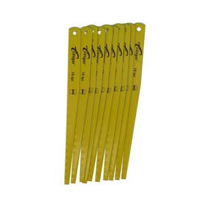 JEU DE 10 LAMES JAUNES FUSELEE 152x12MM - 18 TPI BI-METAL